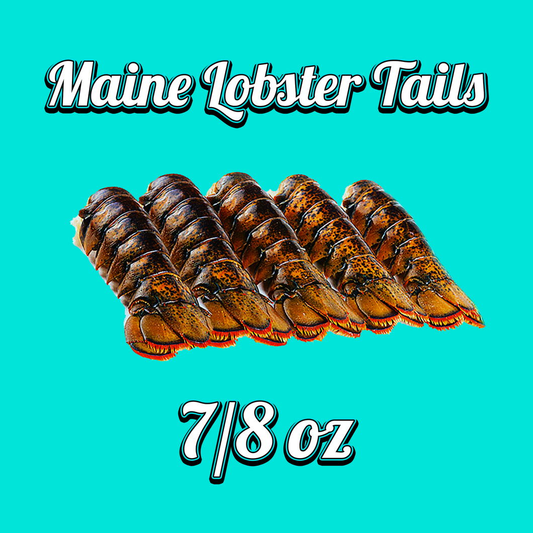 7-8 oz. Maine Lobster Tails, Cold Water, Hardshell, Raw