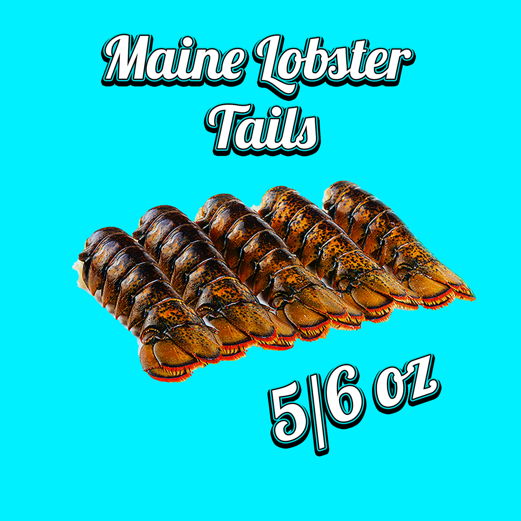 5-6 oz. Maine Lobster Tails, Cold Water, Hardshell, Raw